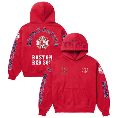 Boston Red Sox Born x Raised Unisex Moneyball Hoodie - Red