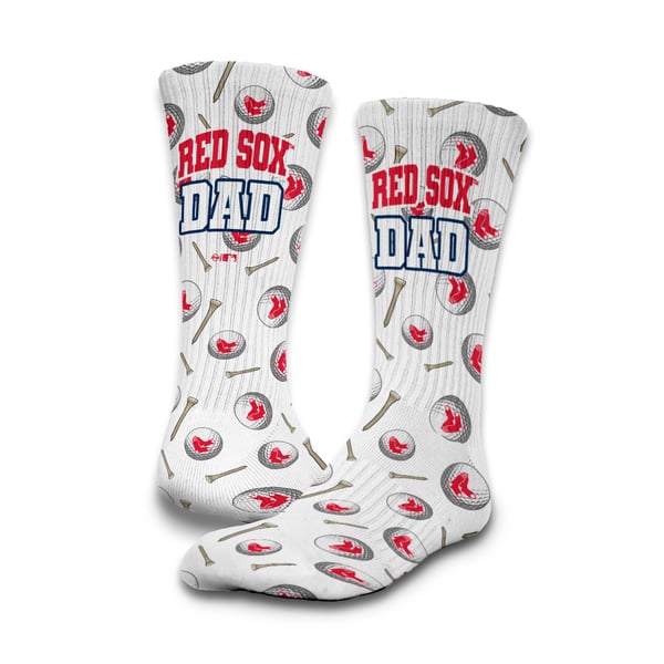 Unisex Boston Red Sox ISlide Golf Dad Socks & Slide Sandals 
