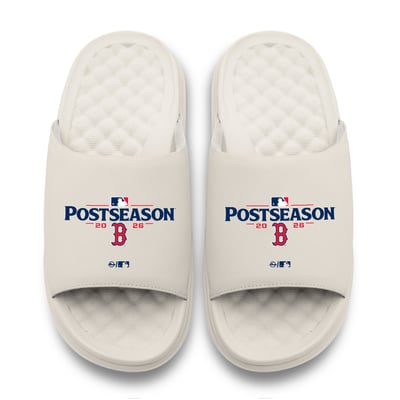 Boston Red Sox ISlide Unisex 2026 MLB Postseason Motive Slide Sandals - Cream