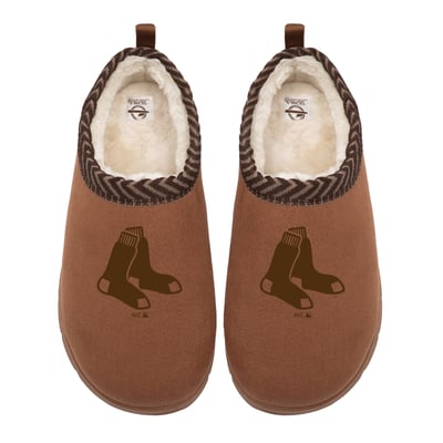 Boston Red Sox ISlide Unisex Tonal Logo Mission Slippers - Tan
