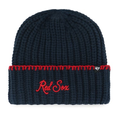 Boston Red Sox '47 Women's Blanket Stitch Cuffed Knit Hat - Navy