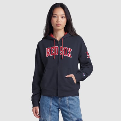 Boston Red Sox Champion Women's Volume Fleece Full-Zip Hoodie - Navy