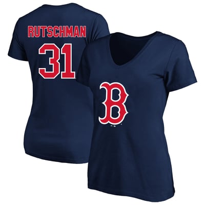 Adley Rutschman Boston Red Sox Fanatics Women's Plus Size Name & Number V-Neck T-Shirt - Navy