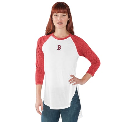  Boston Red Sox G-III 4Her by Carl Banks Women's All Star 3/4-Sleeve Raglan T-Shirt - White