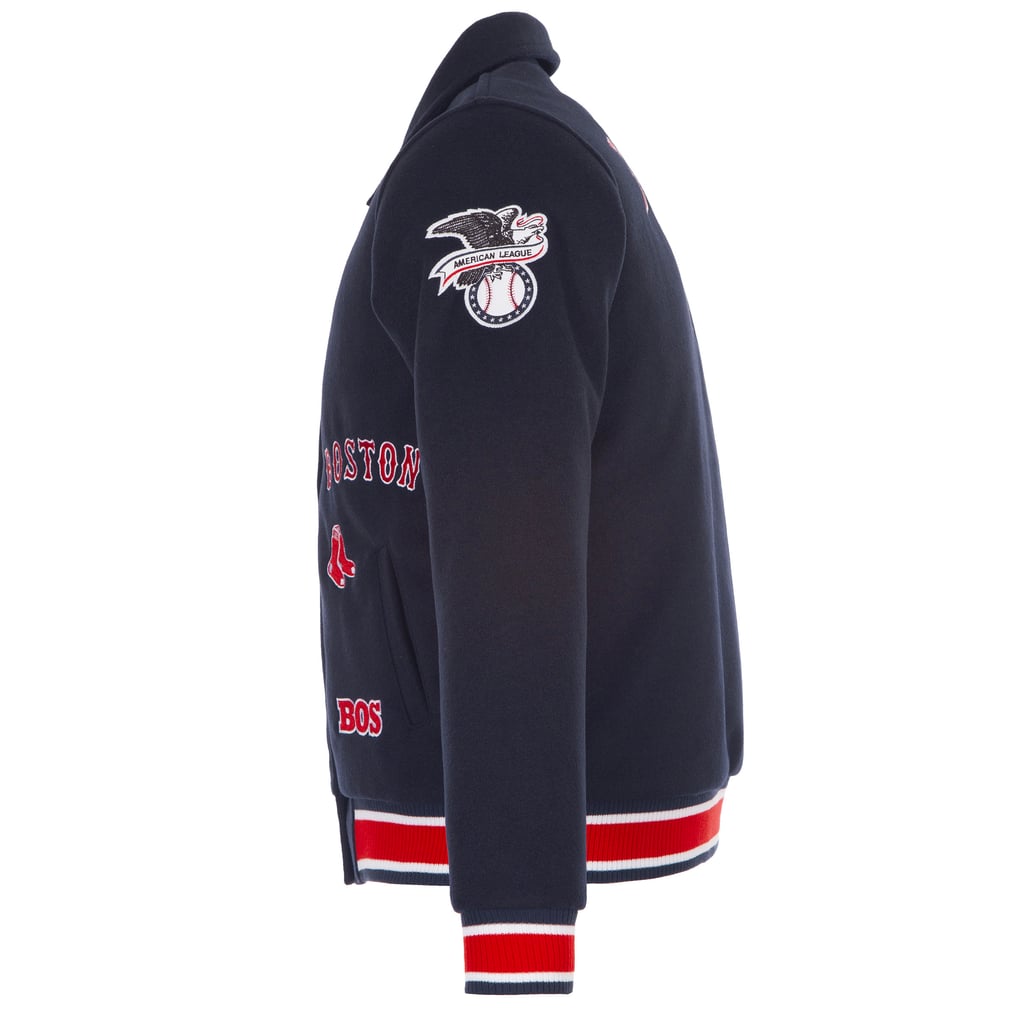 Boston Red Sox JH Design Women's Reversible Wool Full-Snap Jacket - Navy