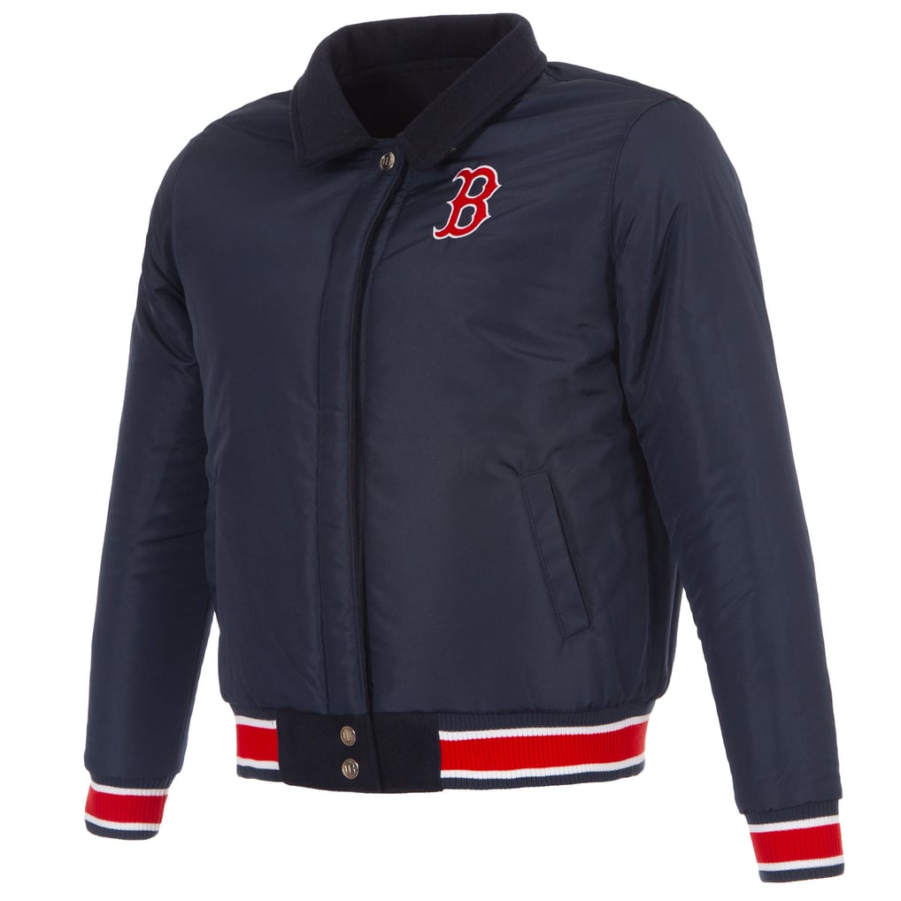 Boston Red Sox JH Design Women's Reversible Wool Full-Snap Jacket - Navy