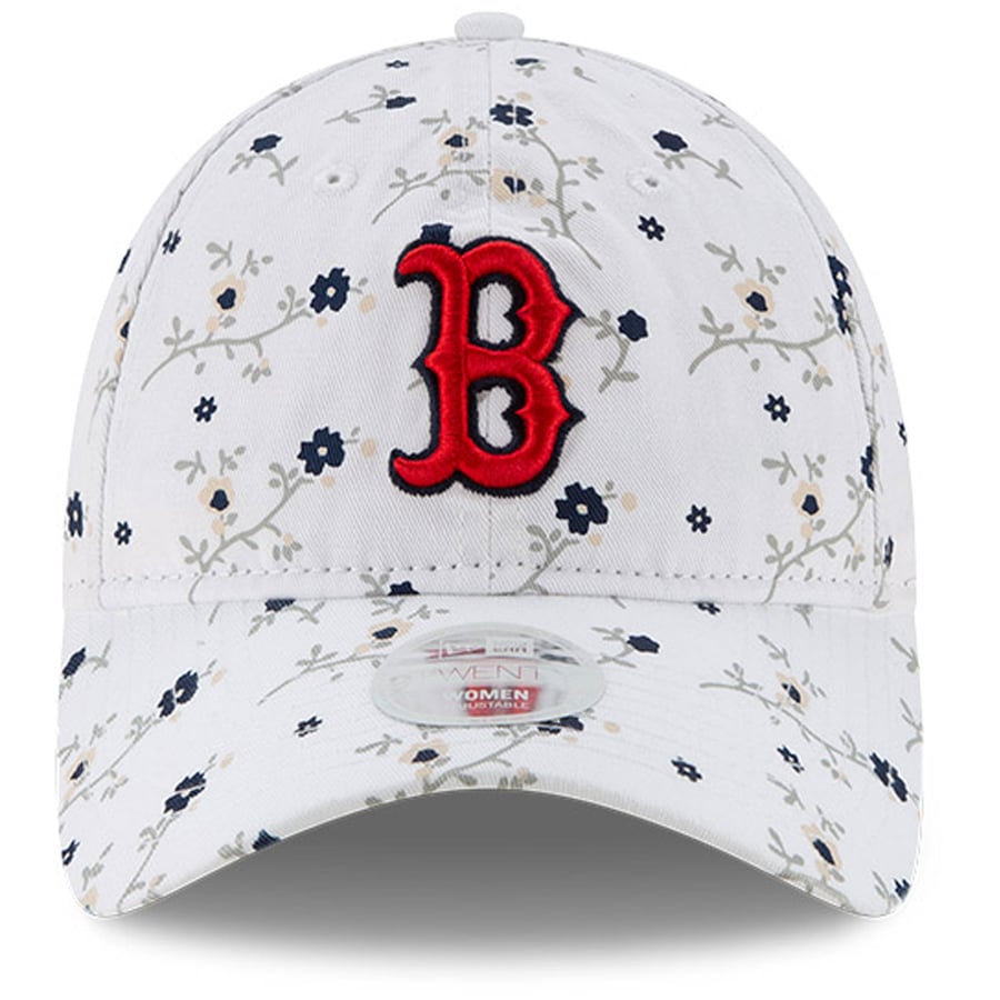 Women s Boston Red Sox New Era White Blossom 9TWENTY Adjustable Hat women-s-boston-red-sox-new-era-white-blossom-9twenty-adjustable-hat