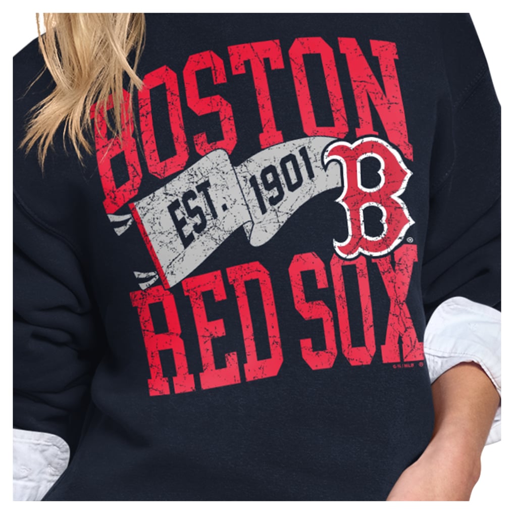 Boston Red Sox Starter Women's Pennant Flag Fleece Sweatshirt - Navy