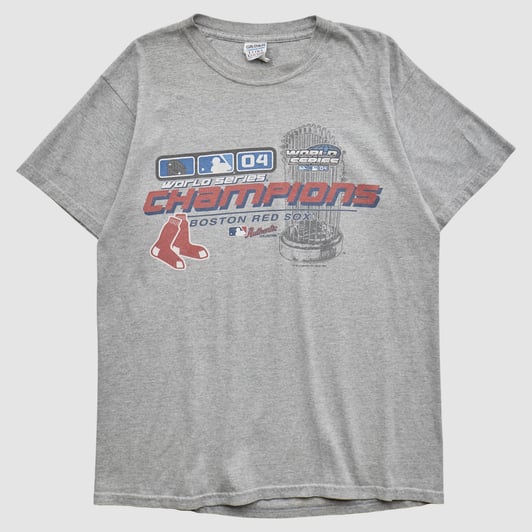 World Series Gildan 2004 T-shirt - Heather Gray - M by Fanatics Real Vintage