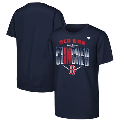 Boston Red Sox Fanatics Youth 2026 MLB Postseason Locker Room T-Shirt - Navy