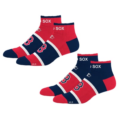 Boston Red Sox Starter Youth Season Opener Two-Pack Quarter Socks Set - Red

