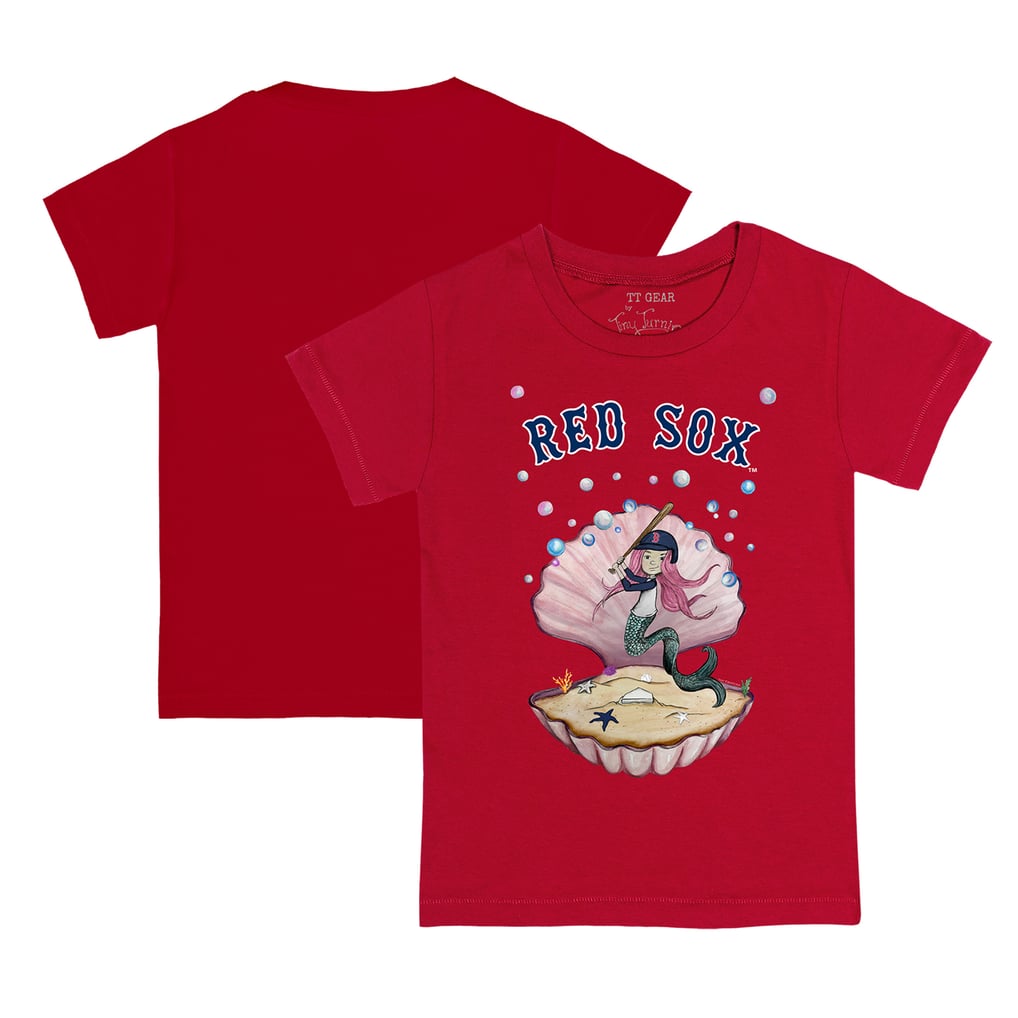 Boston Red Sox Tiny Turnip Youth Mermaid T-Shirt - Red