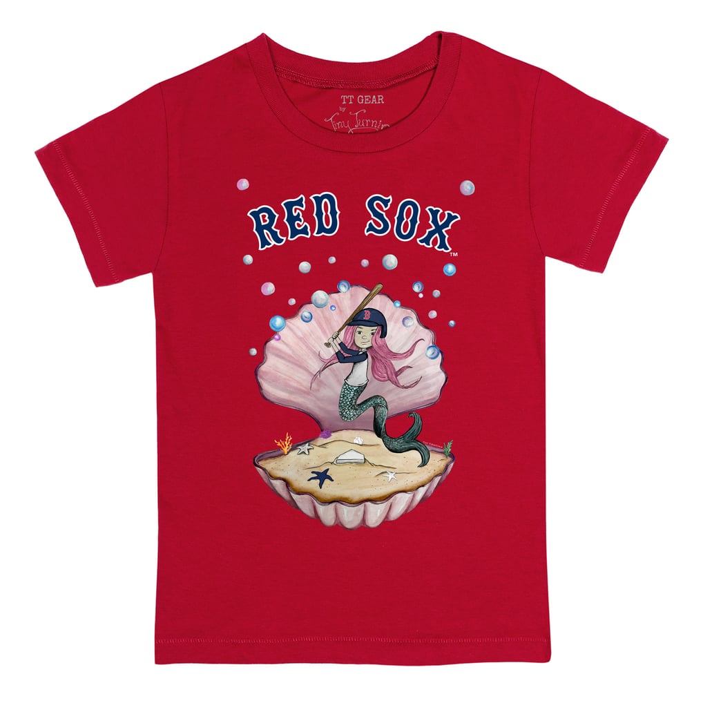 Boston Red Sox Tiny Turnip Youth Mermaid T-Shirt - Red
