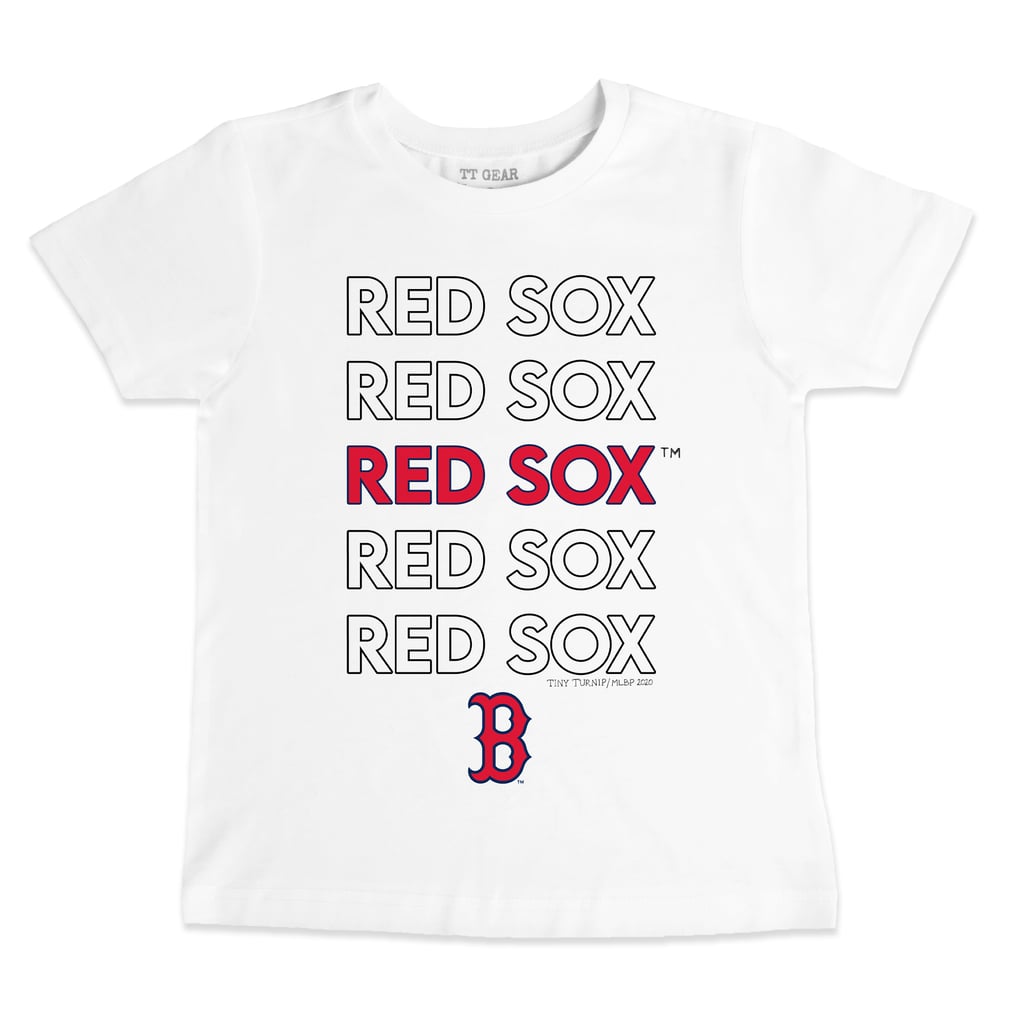 Boston Red Sox Tiny Turnip Youth Stacked T-Shirt - White