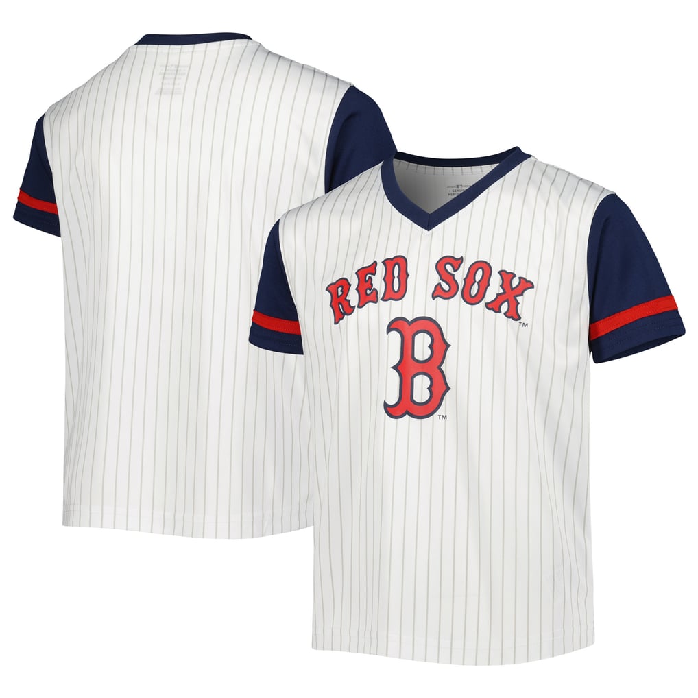 Boston Red Sox Youth V-Neck T-Shirt - White/Navy