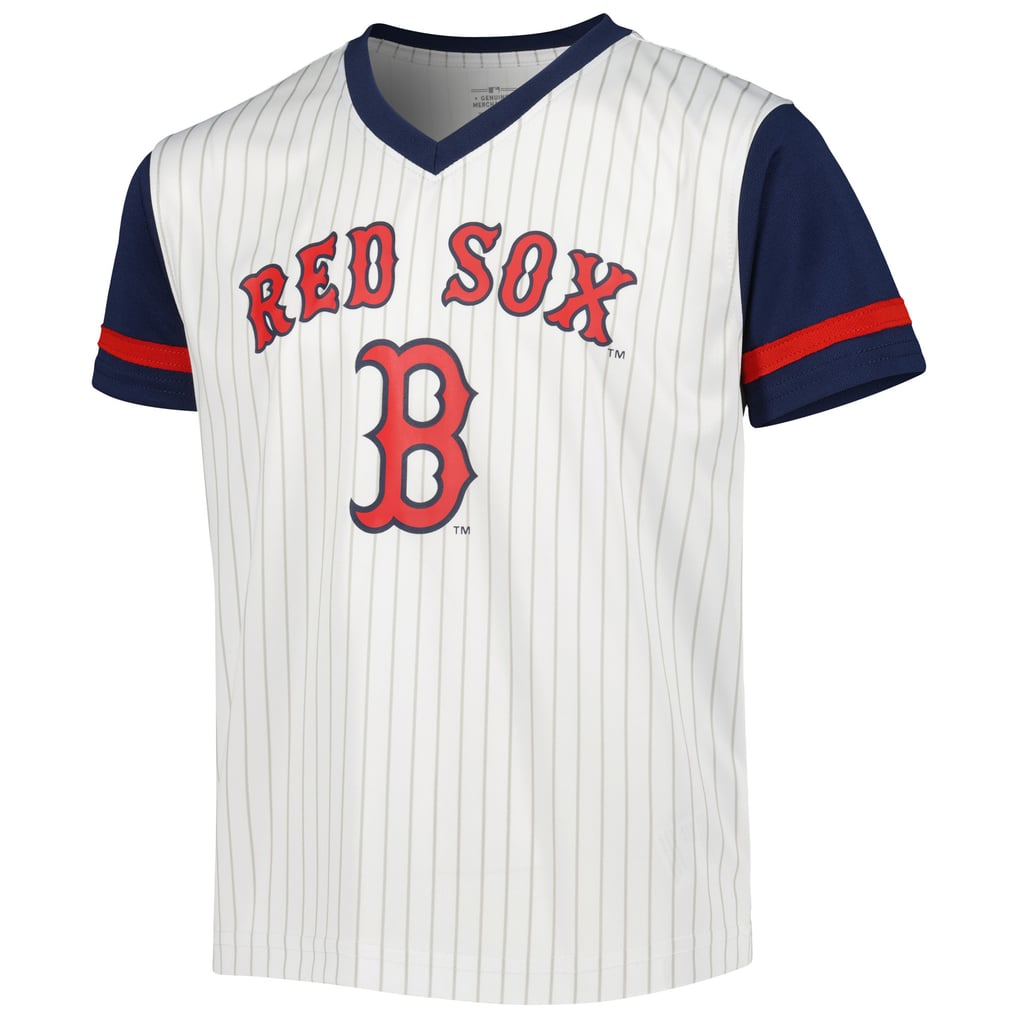 Boston Red Sox Youth V-Neck T-Shirt - White/Navy