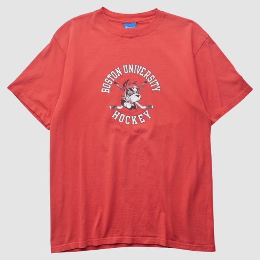 Boston University Champion 2000s T-shirt - Red - M by Fanatics Real Vintage