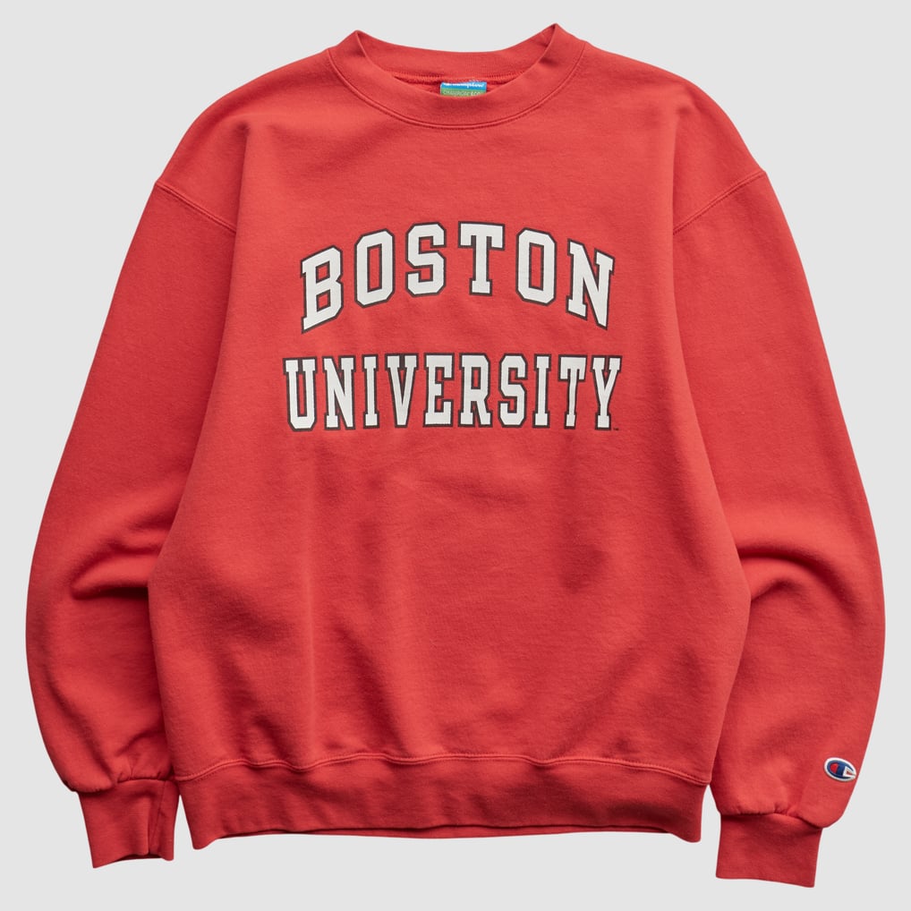 Boston University Champion 2010s Pullover Sweatshirt - Red - S by Fanatics Real Vintage