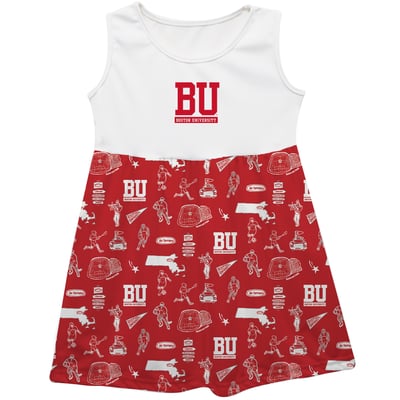  Boston University Vive La Fete Girls Infant Impressions Artwork Tank Top Dress - Scarlet