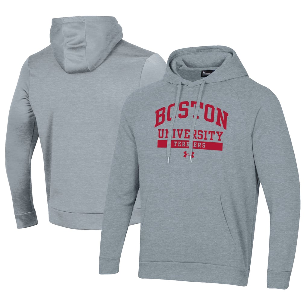 Boston University Under Armour  All Day Fleece Pullover Hoodie - Gray