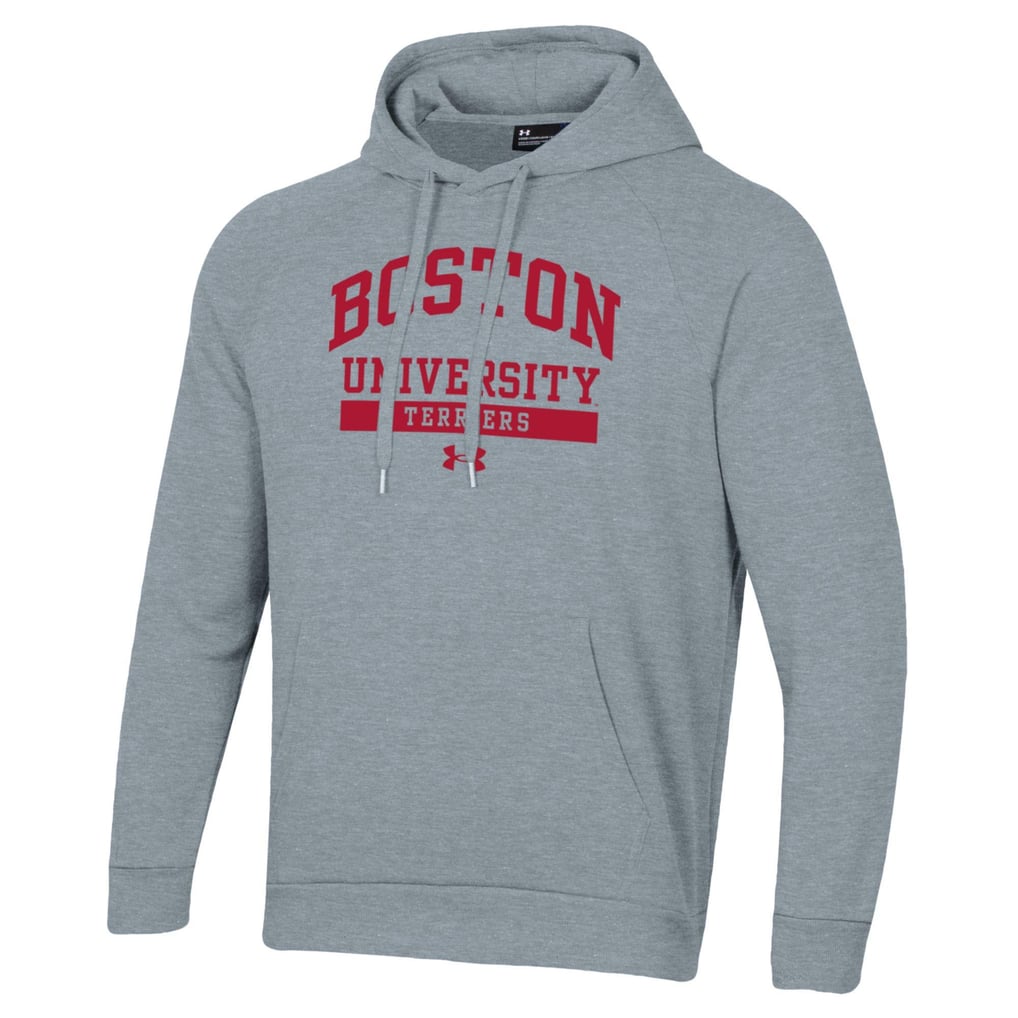 Boston University Under Armour  All Day Fleece Pullover Hoodie - Gray