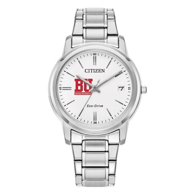  Boston University Citizen Watch Women's Eco-Drive White Dial Stainless Steel Watch - Silver