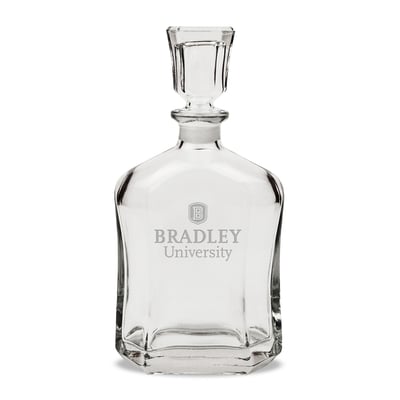 Bradley Braves 23.75oz. Crystal Whisky Decanter