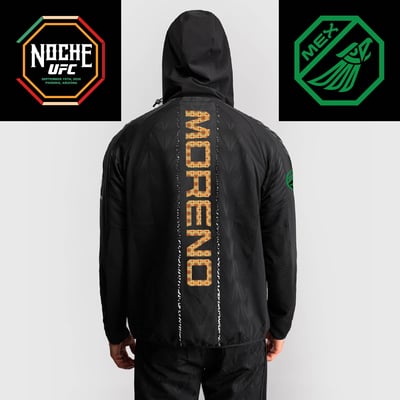 Brandon Moreno UFC Zenith by Venum Authentic Fight Night Noche Full-Zip Walkout Hoodie - Black