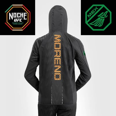 Brandon Moreno Women's UFC Zenith by Venum Authentic Fight Night Noche Full-Zip Walkout Hoodie - Black