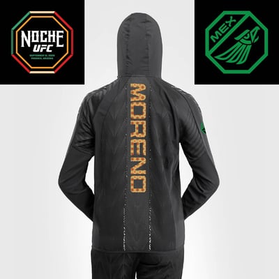 Brandon Moreno Women's UFC Zenith by Venum Authentic Fight Night Noche Full-Zip Walkout Hoodie - Black
