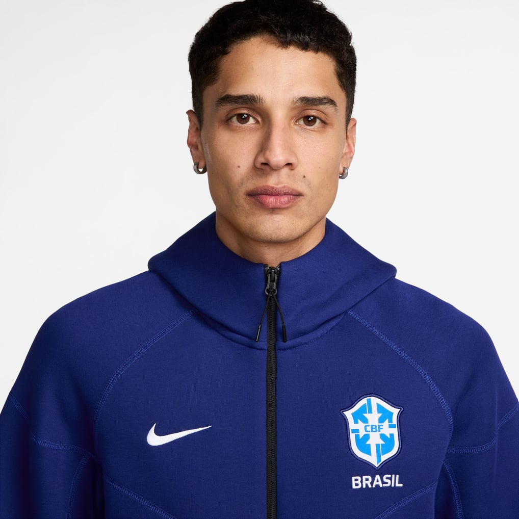 Brazil Women's National Team Nike Tech Fleece Full-Zip Hoodie - Royal
