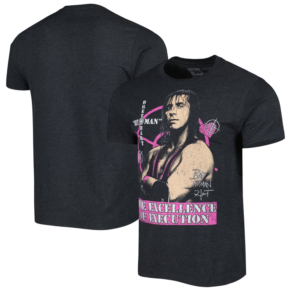 Bret Hart WWE Legends T-Shirt - Heather Black
