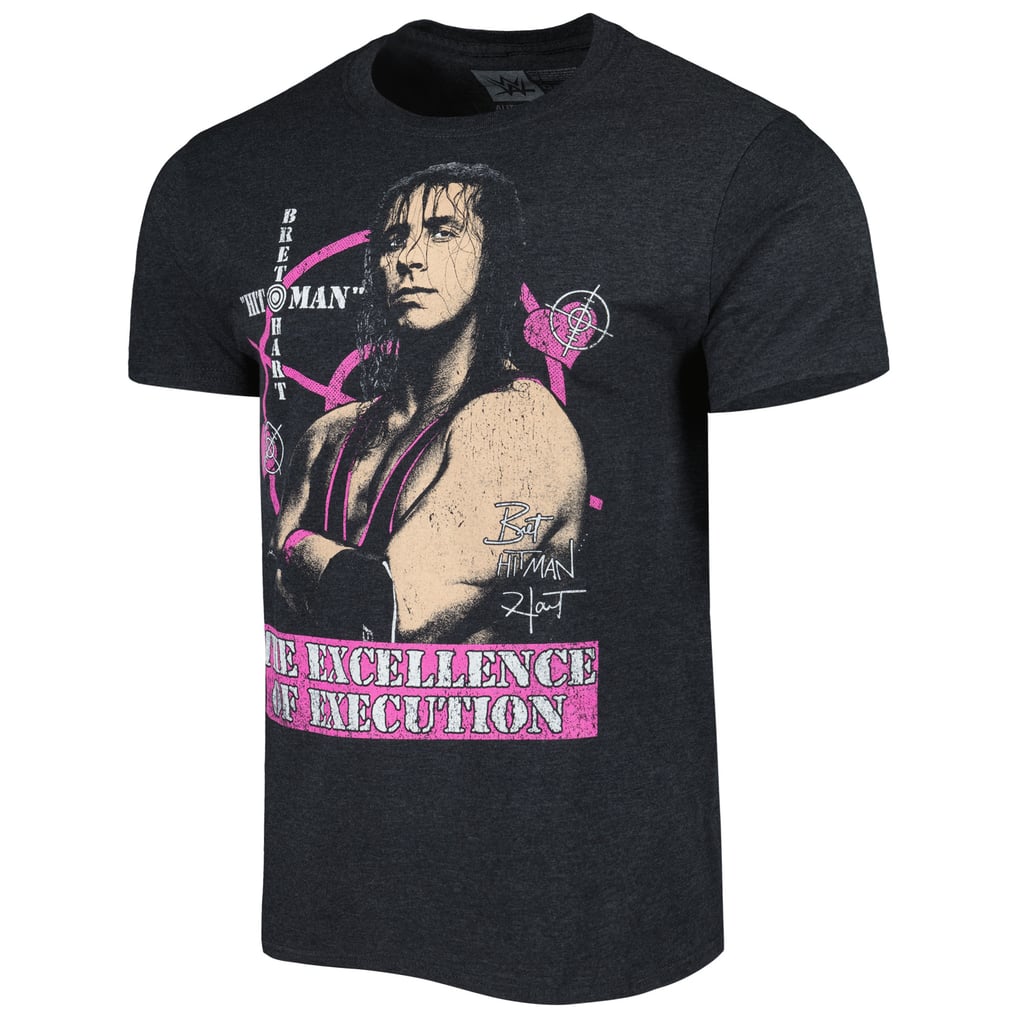 Bret Hart WWE Legends T-Shirt - Heather Black