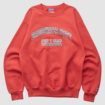 Bridgewater State Bears Champion 2000s Pullover Sweatshirt - Red - XS by Fanatics Real Vintage