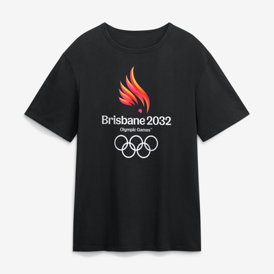 Brisbane 2032 Summer Olympics Primary Logo T-Shirt - Black