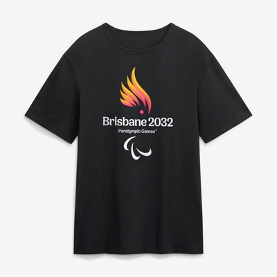 Brisbane 2032 Summer Paralympics Primary Logo T-Shirt - Black