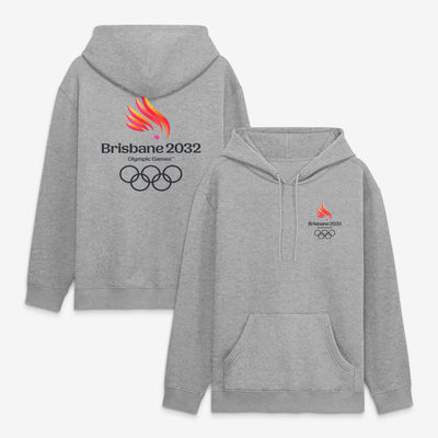 Brisbane 2032 Summer Olympics Primary Logo Hoodie - Gray