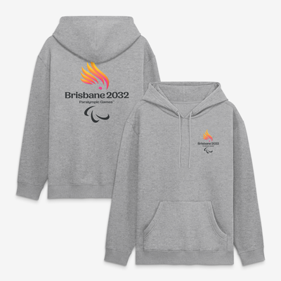 Brisbane 2032 Summer Paralympics Primary Logo Hoodie - Gray