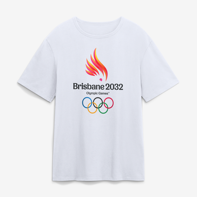 Brisbane 2032 Summer Olympics Primary Logo T-Shirt - White