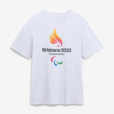Brisbane 2032 Summer Paralympics Primary Logo T-Shirt - White