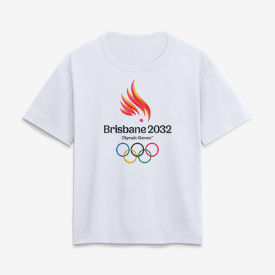 Brisbane 2032 Summer Olympics Women's Primary Logo T-Shirt - White