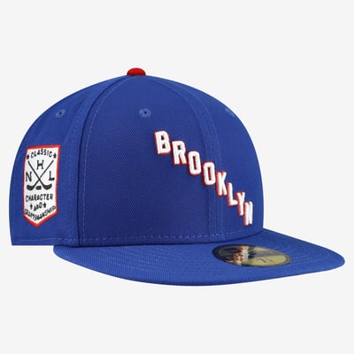 Brooklyn Americans New Era Vintage Hockey 59FIFTY Fitted Hat - Blue