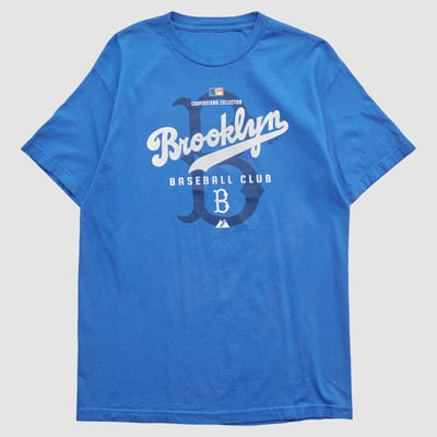Brooklyn Dodgers Majestic 2010s T-shirt - Blue - L by Fanatics Real Vintage