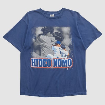 Hideo Nomo Starter 90s T-shirt - Navy - L by Fanatics Real Vintage