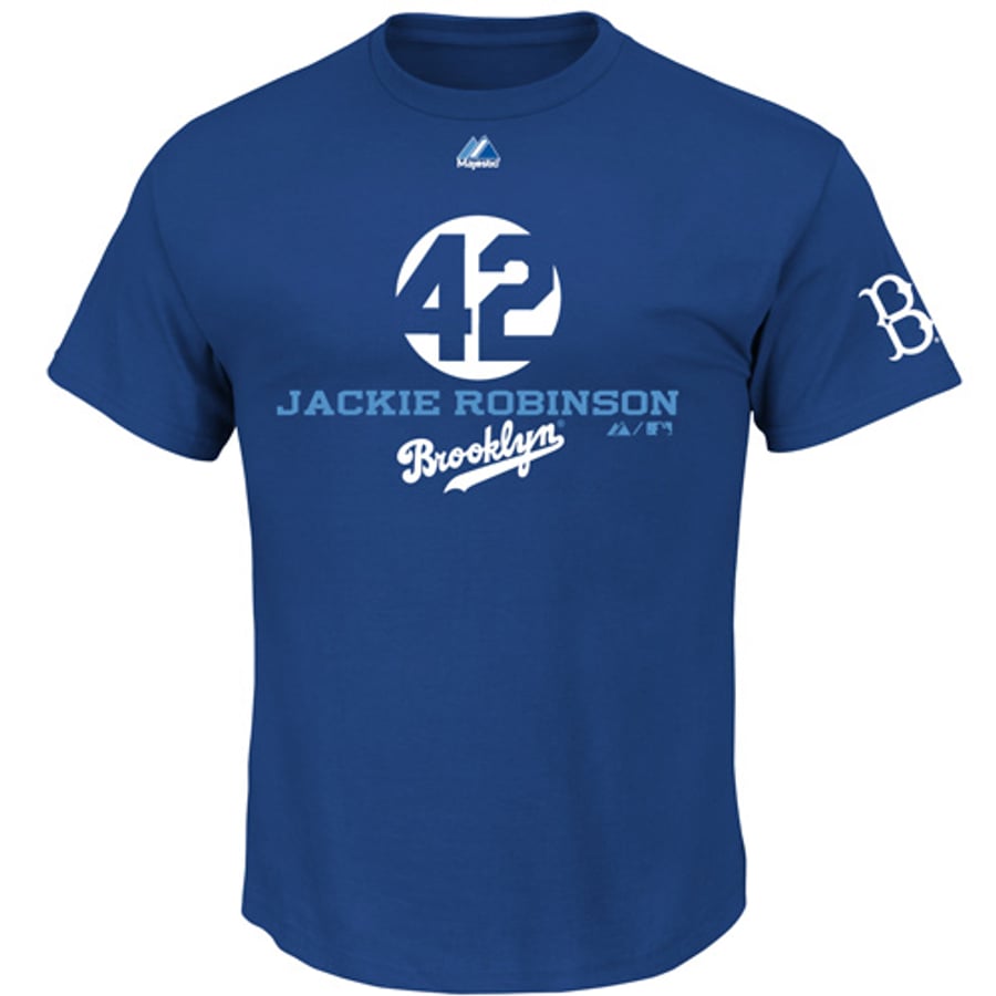 Majestic Jackie Robinson Brooklyn Dodgers #42 Commemorative T-Shirt ...
