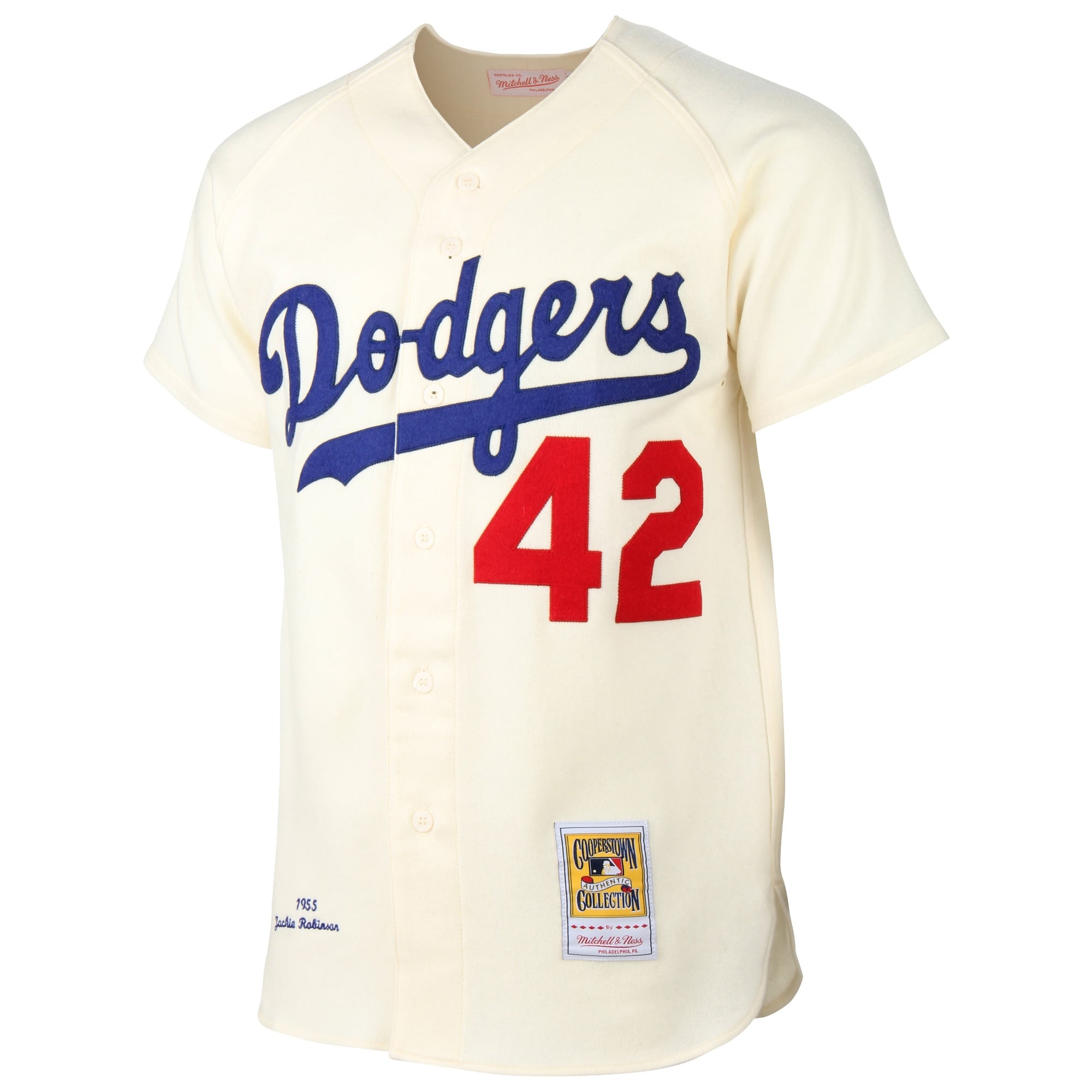 Mens Brooklyn Dodgers Jackie Robinson Mitchell & Ness Cream MLB