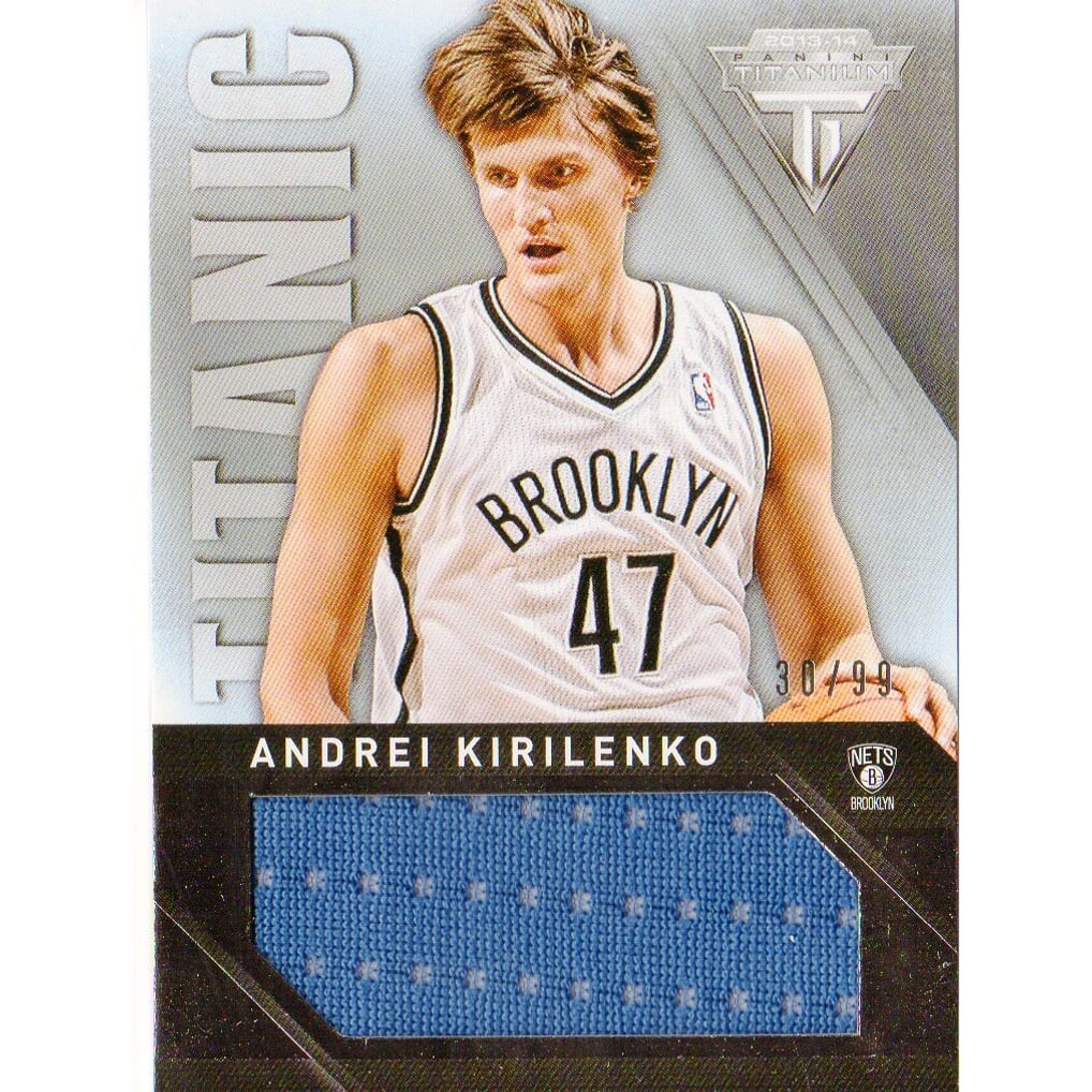2013-14 Panini Titanium Titanic Threads Jumbo #72 Andrei Kirilenko/99