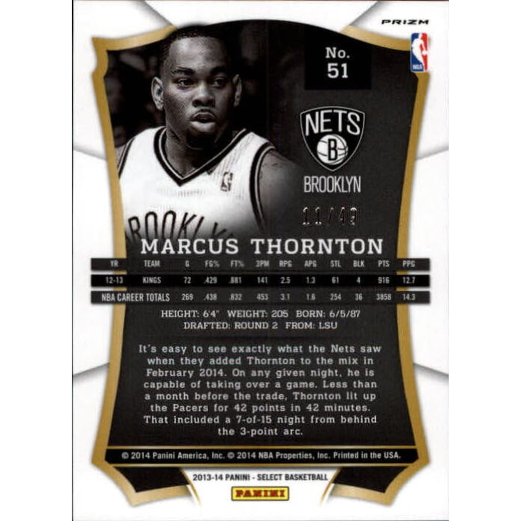 2013-14 Select Prizms Blue #51 Marcus Thornton