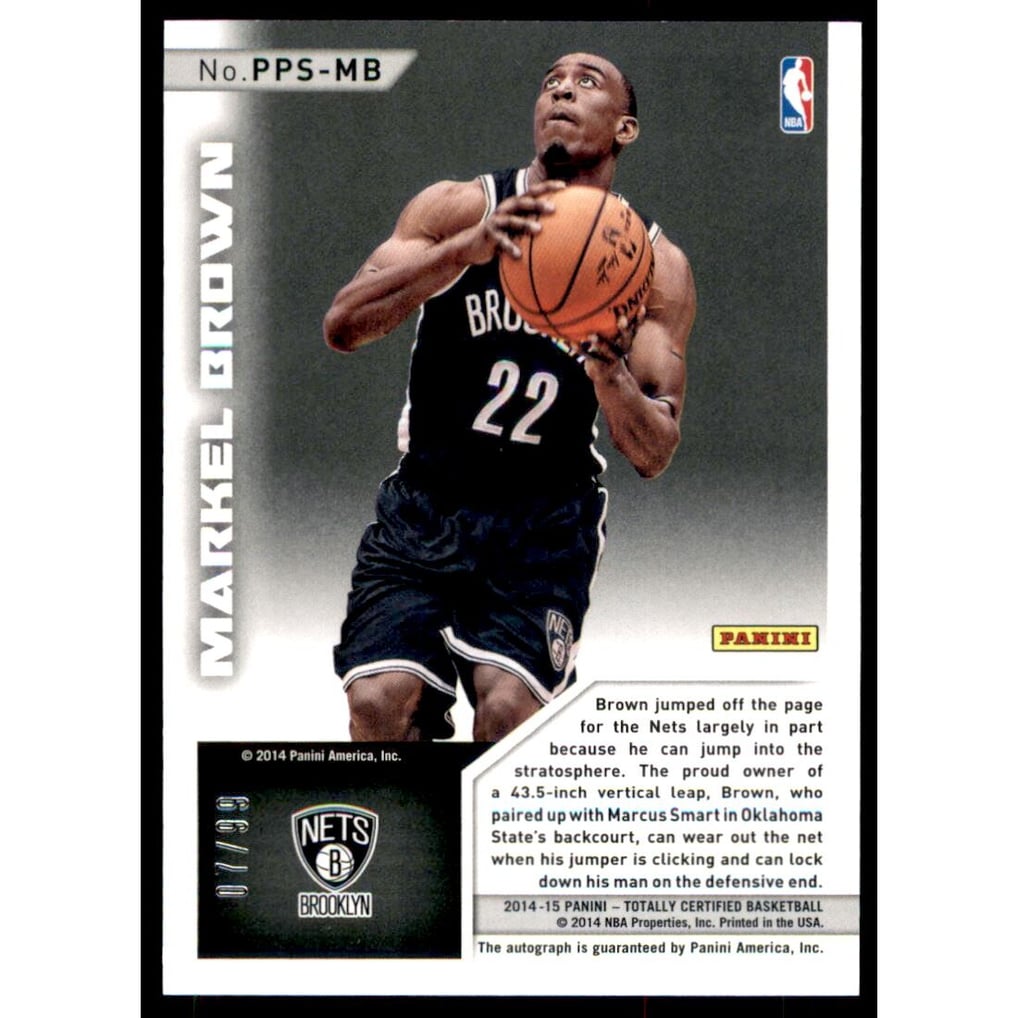 2014-15 Totally Certified Present Potential Signatures #PPSMB Markel Brown