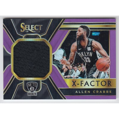 2018-19 Select X Factor Memorabilia Prizms Purple #8 Allen Crabbe